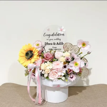 Bloom Box Akrilik Ucapan Wedding Buahbatu